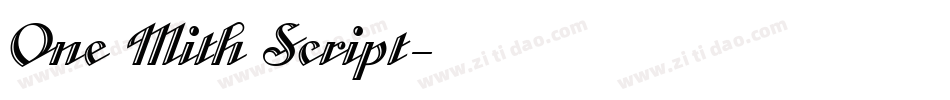 One Mith Script字体转换